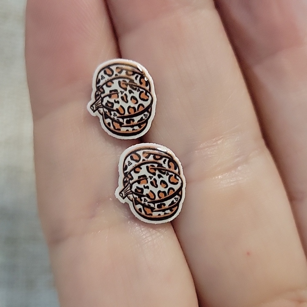 🔥LAST PAIR🔥 Animal Print Pumpkin Stud Earrings